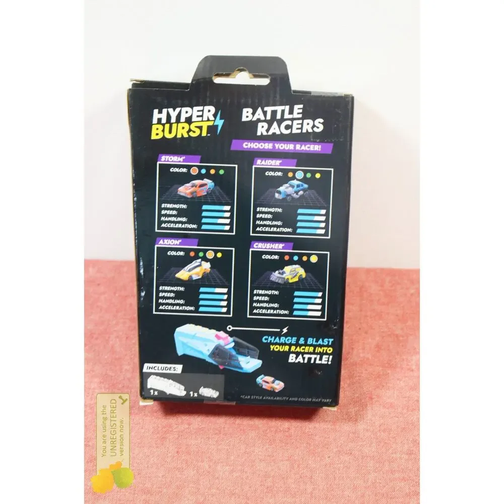 Hyper Burst Battle Racers Yellow Crusher Car and Launcher